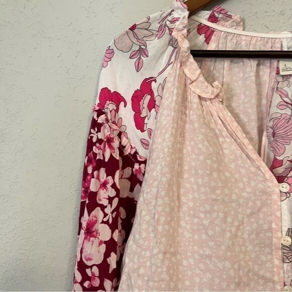 Women's Cato Pink & White Floral Long Sleeve Top - Picture 5 of 8